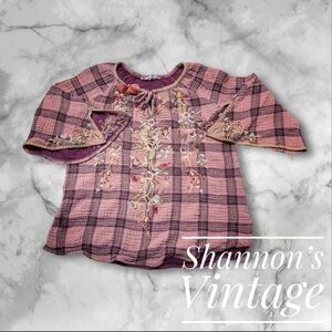 Johnny Was Varlese Peasant Sz XS Bell Sleeves Blouse A38